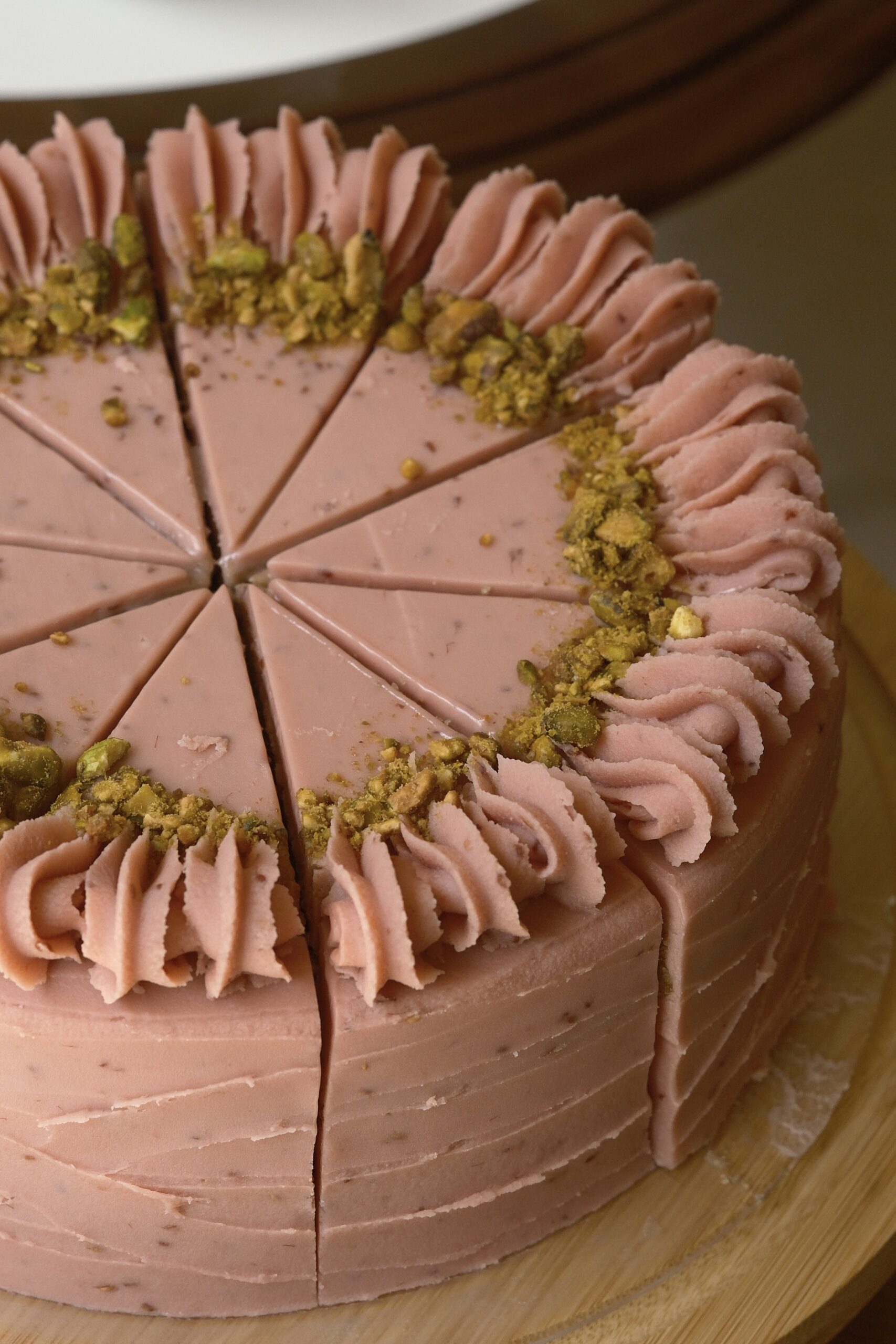Pistachio Raspberry Cake (8") - Image 2